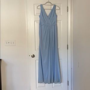 David’s bridal bridesmaid dress: Ice Blue